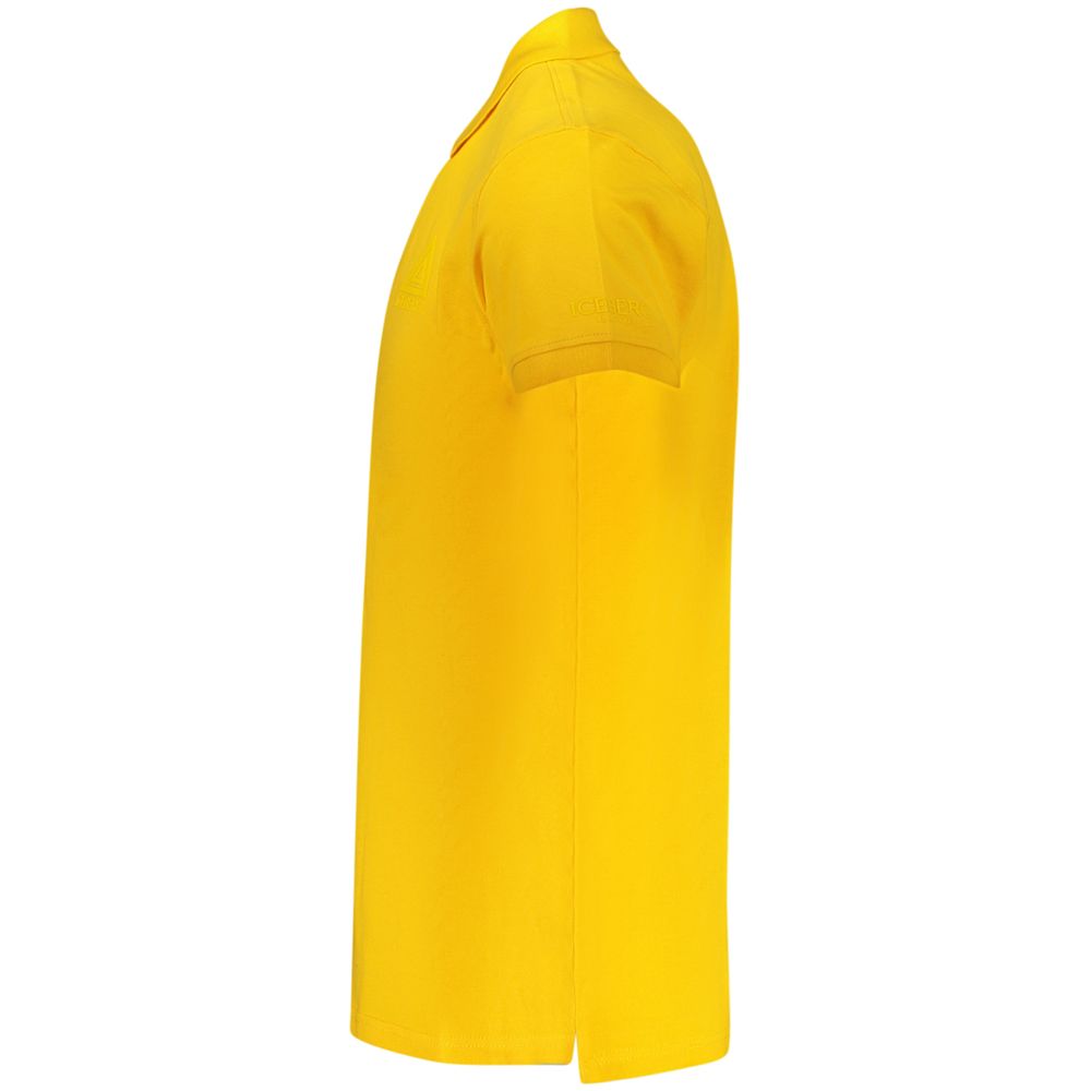 Iceberg Yellow Cotton Mens Polo Shirt