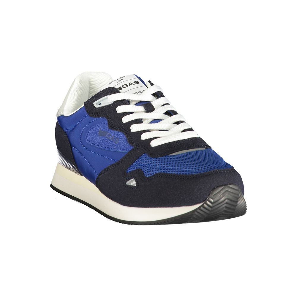 Gas Blue Polyester Men Sneaker