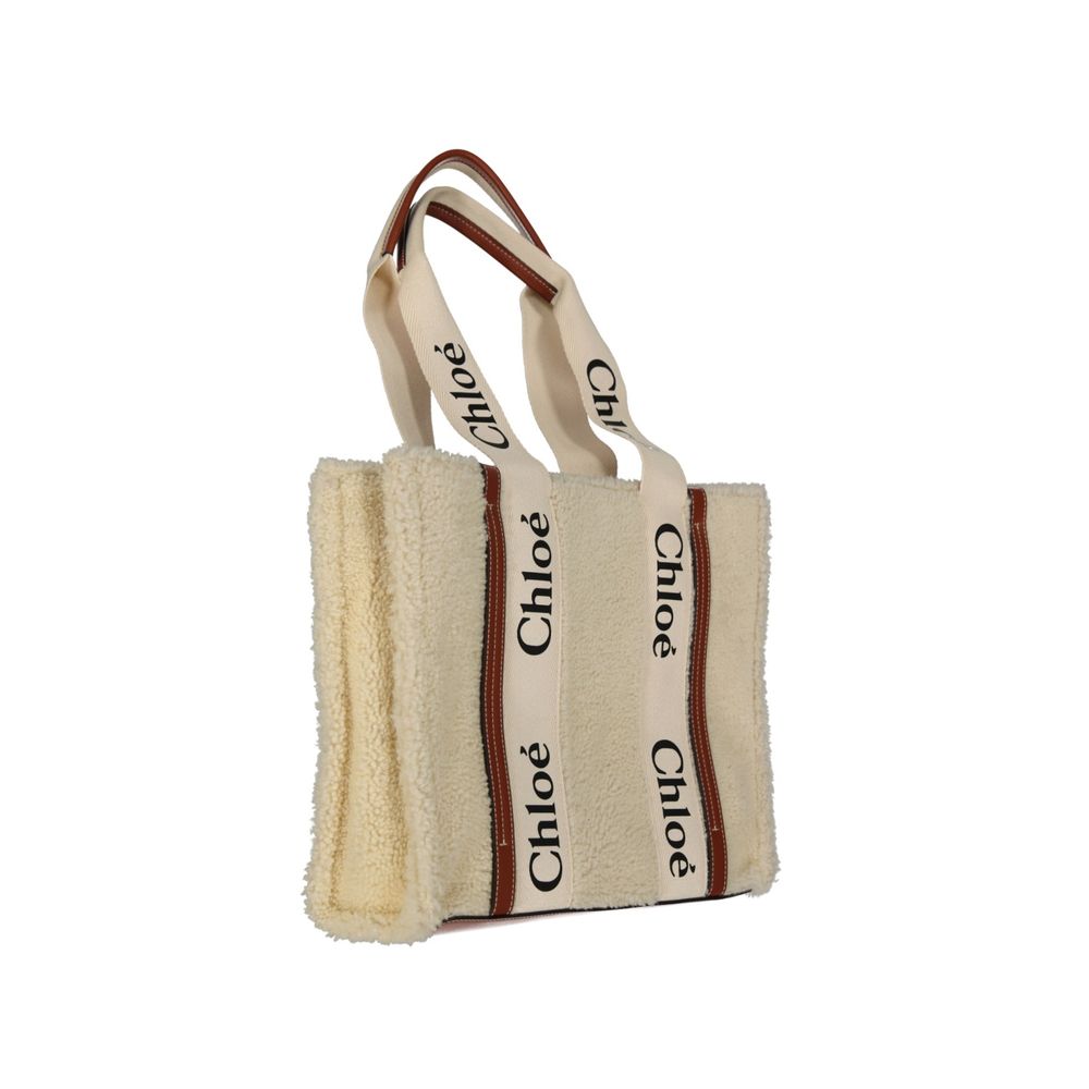 Chloé Beige Lamb Fur Tote Bag Chloé
