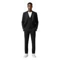 Mulish Black Polyester Three-Piece Suit