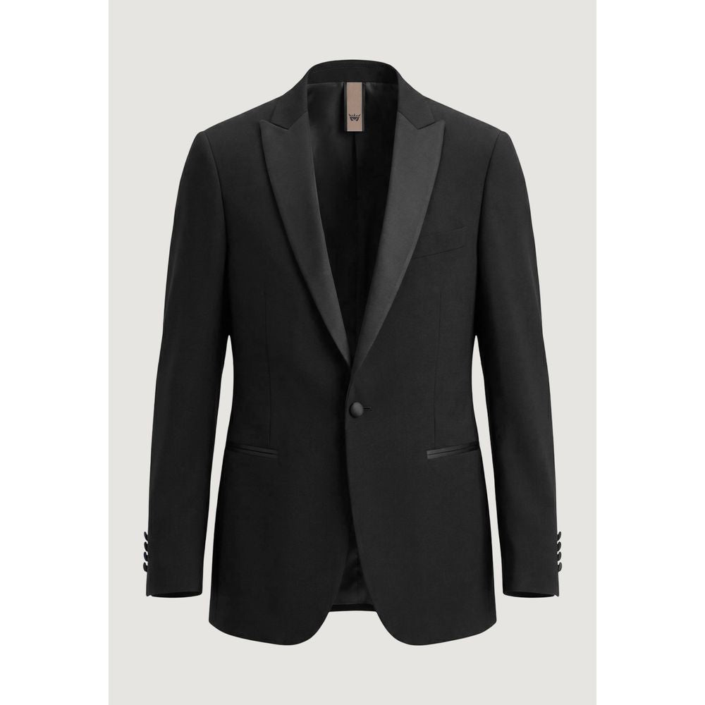 Mulish Black Polyester Three-Piece Suit