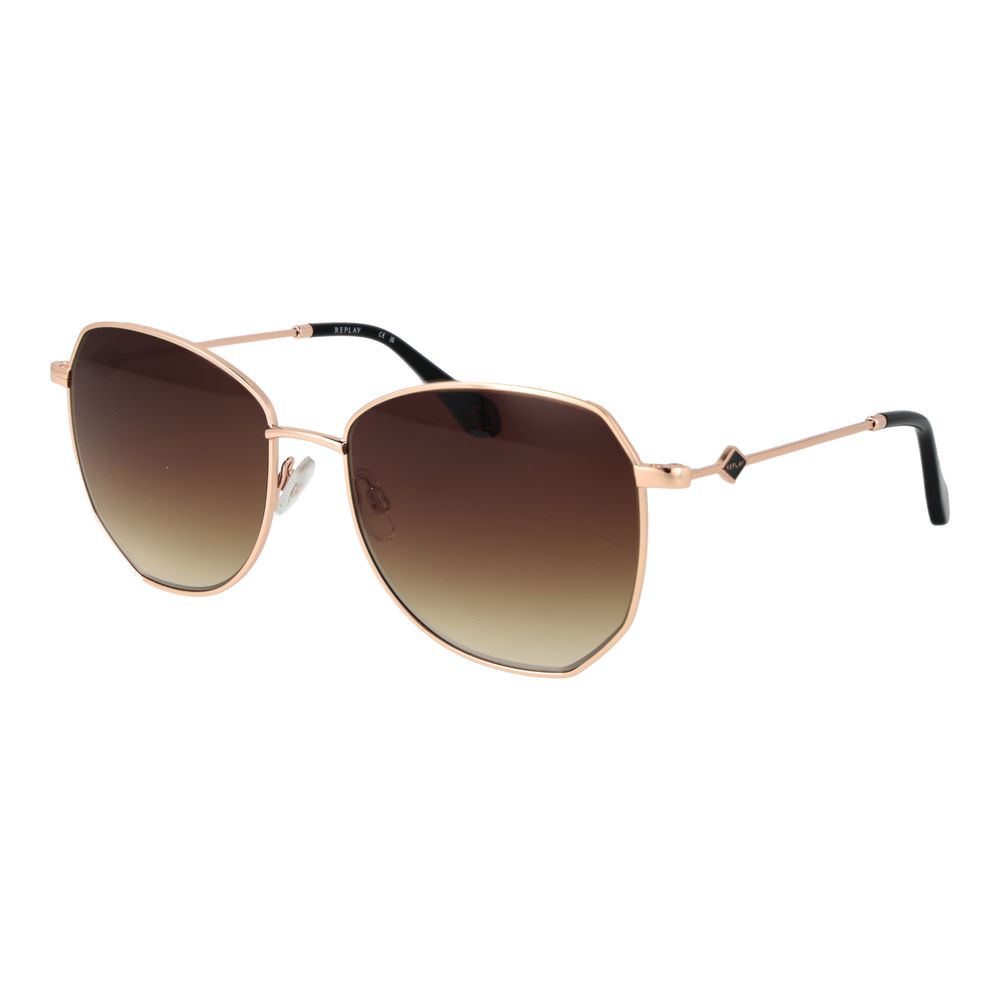 Replay Rose Gold Metal Sunglasses