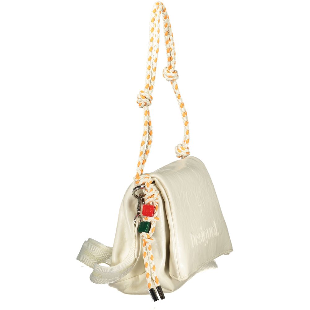 Desigual Ecru Polyurethane Women Handbag Desigual