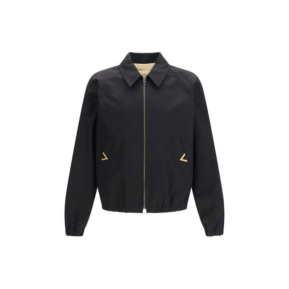 Valentino Garavani Black Cotton Bomber