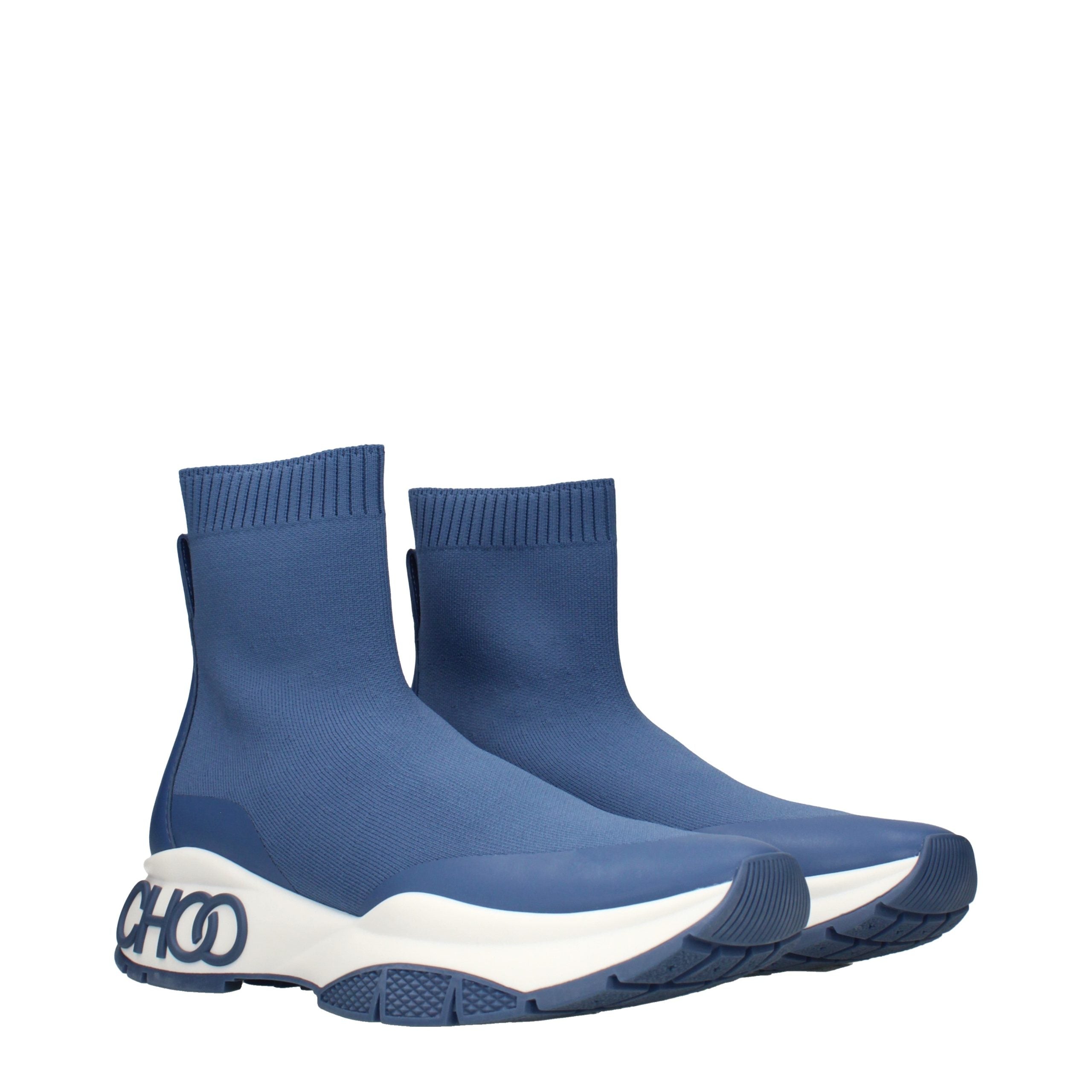 Jimmy Choo Blue Fabric Ankle Boots Jimmy Choo