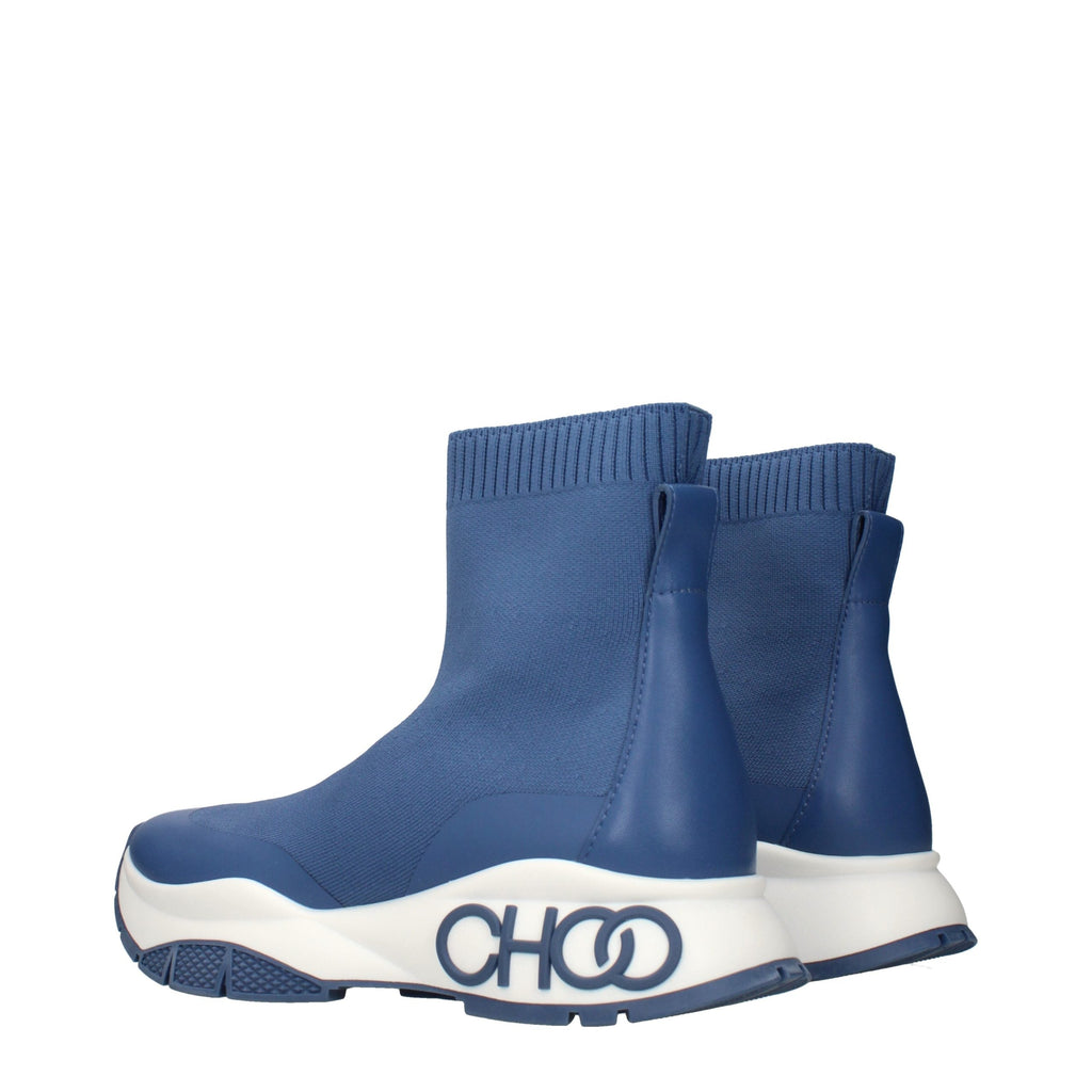 Jimmy Choo Blue Fabric Ankle Boots Jimmy Choo
