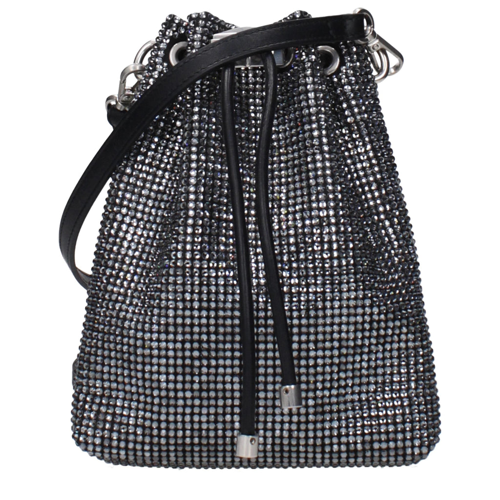 Jimmy Choo Black Satin Crossbody Bag