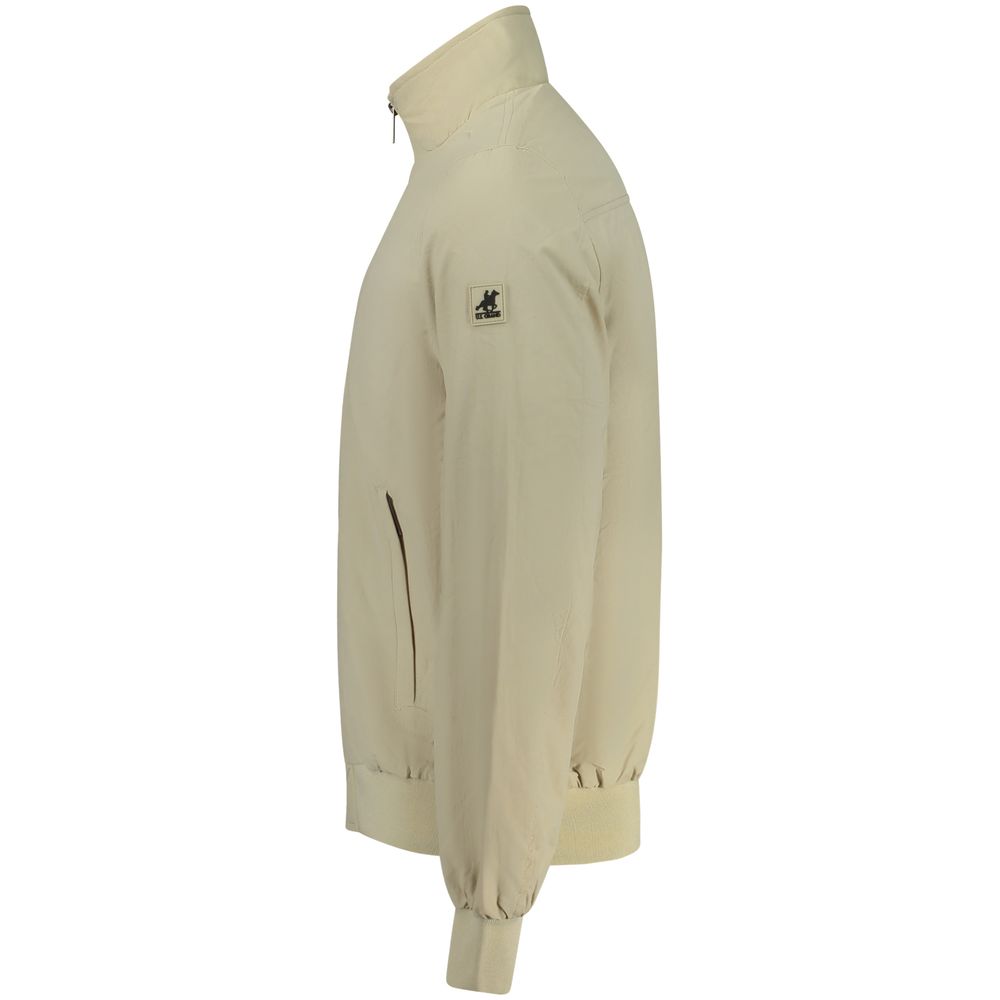 U.S. Grand Polo Beige Polyester Men's Jacket U.S. Grand Polo