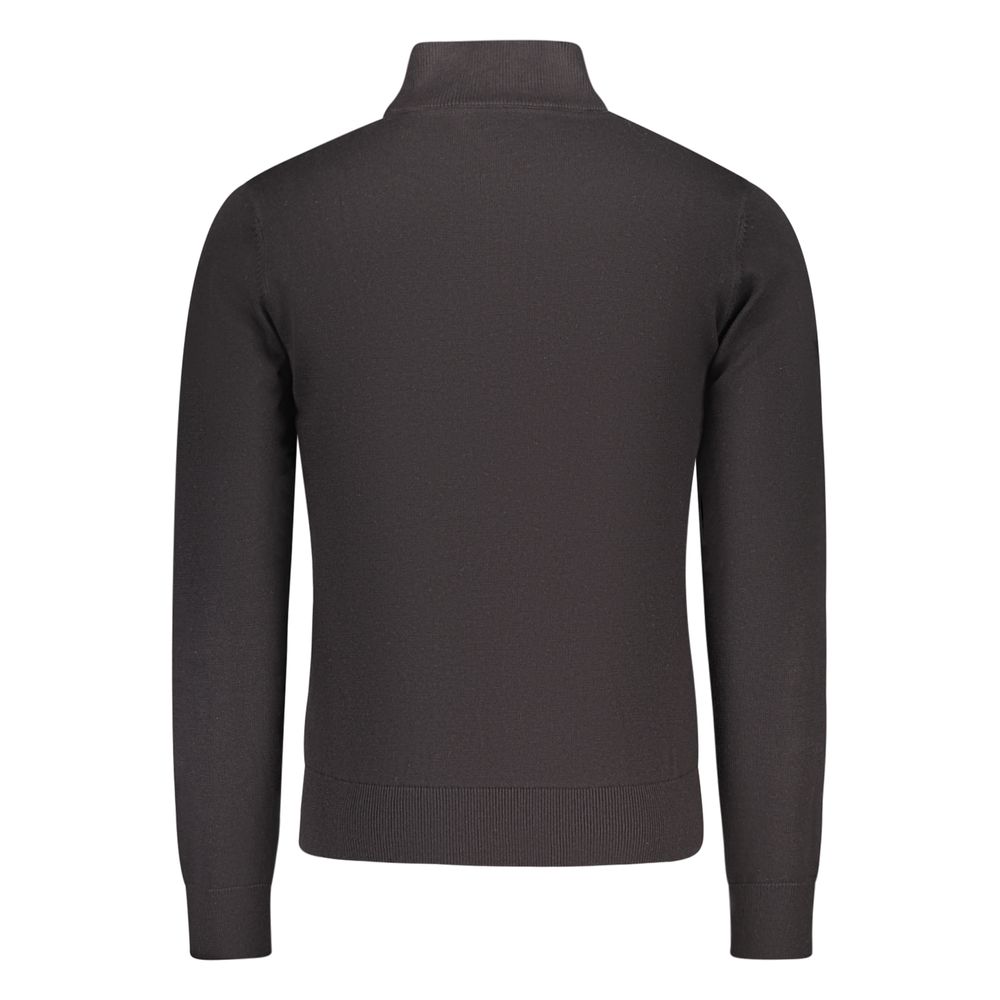 U.S. Grand Polo Black Cotton Men's Cardigan