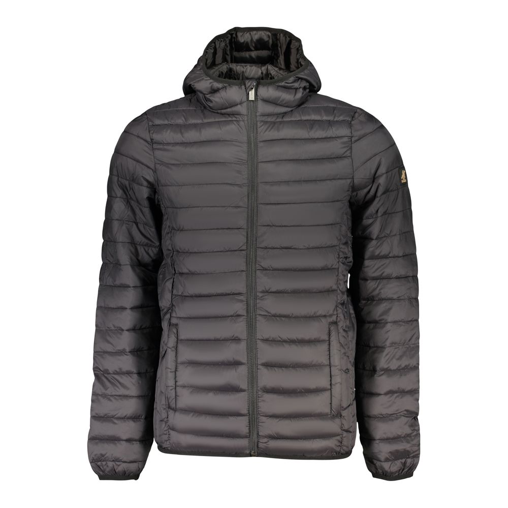U.S. Grand Polo Black Polyester Men's Jacket U.S. Grand Polo