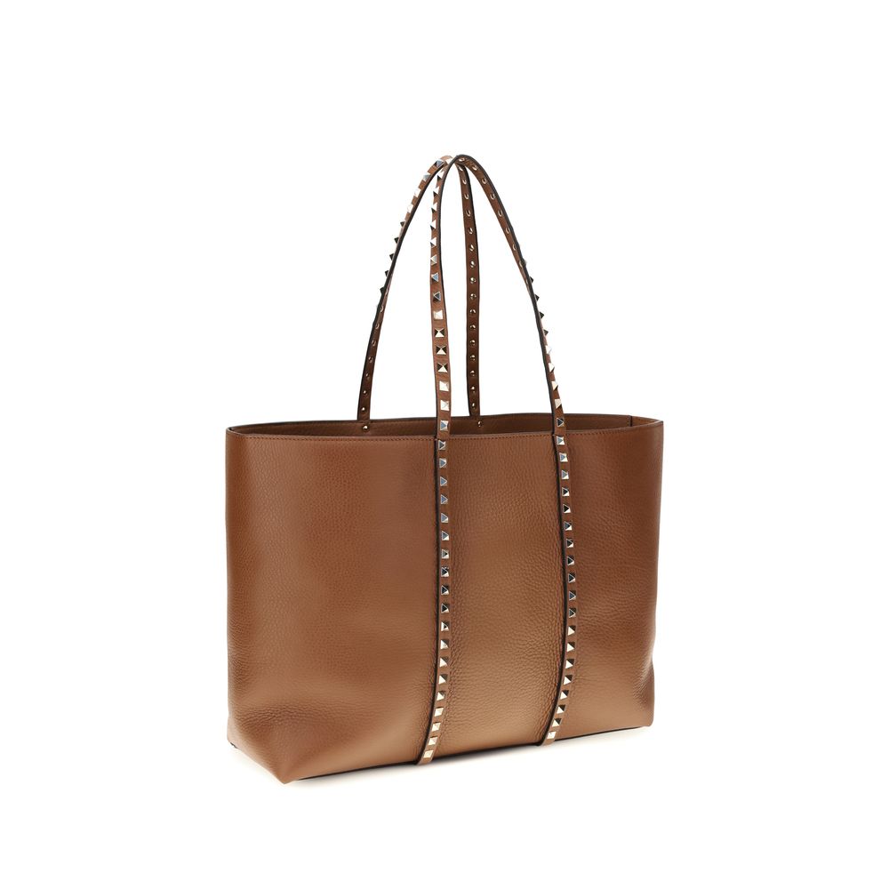 Valentino Garavani Brown Calf Leather Bos Taurus Shoulder Bag Valentino Garavani