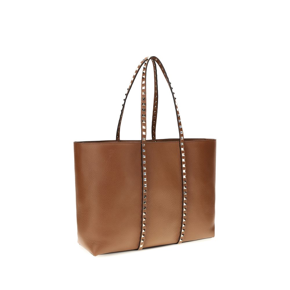 Valentino Garavani Brown Calf Leather Bos Taurus Shoulder Bag Valentino Garavani