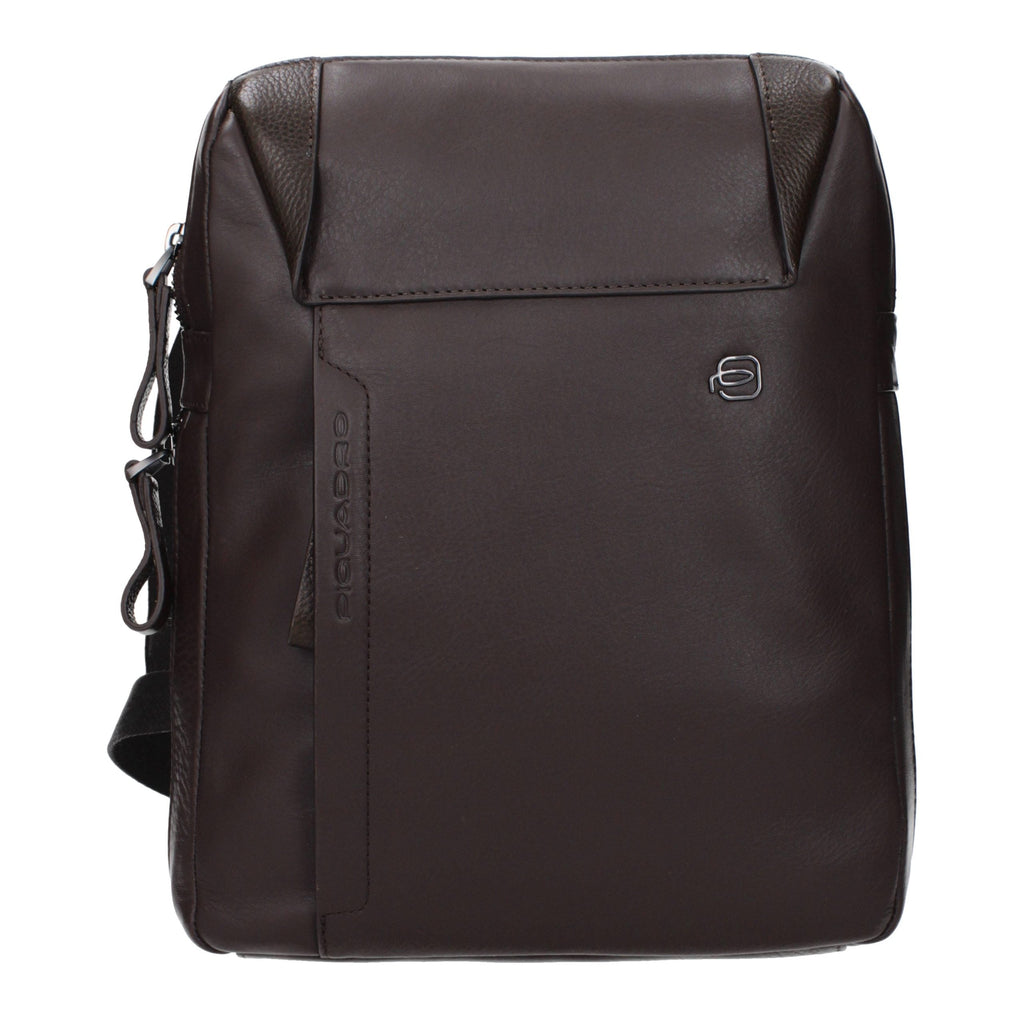 Piquadro Brown Leather Crossbody Bag Piquadro