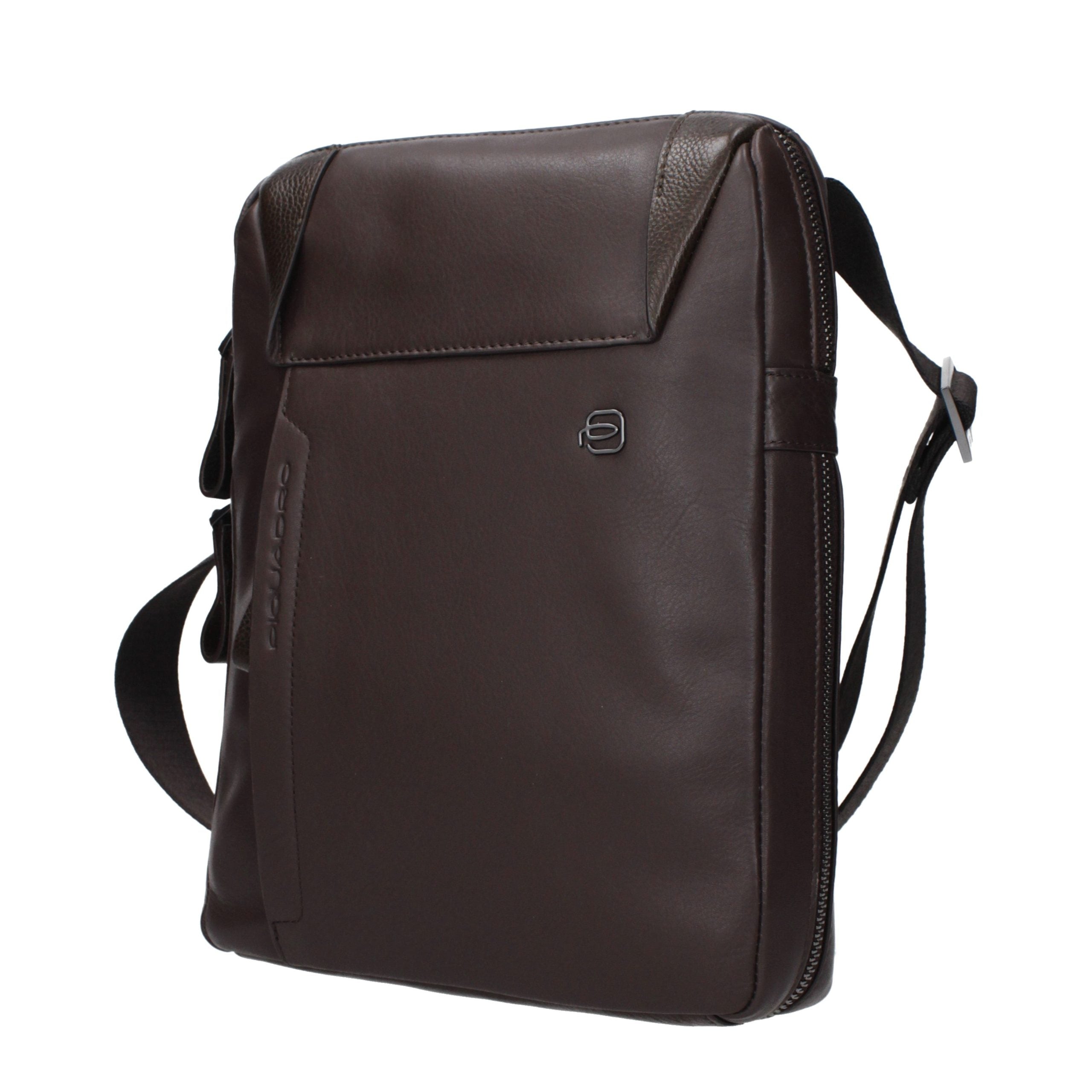 Piquadro Brown Leather Crossbody Bag Piquadro