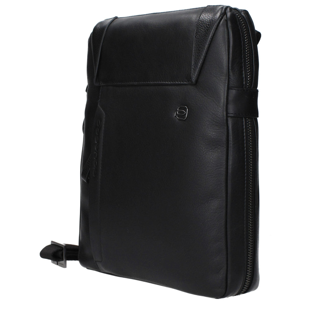 Piquadro Black Leather Crossbody Bag