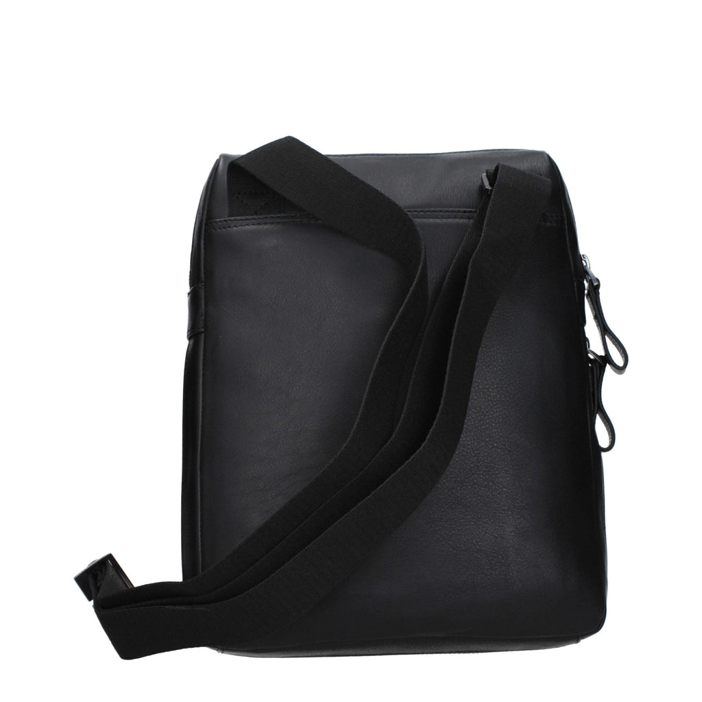 Piquadro Black Leather Crossbody Bag