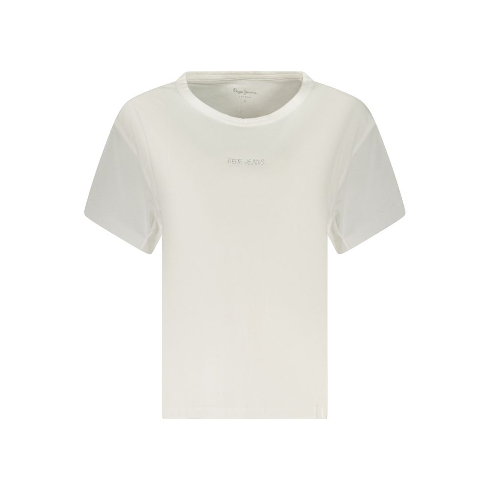 Pepe Jeans White Cotton Women T-Shirt