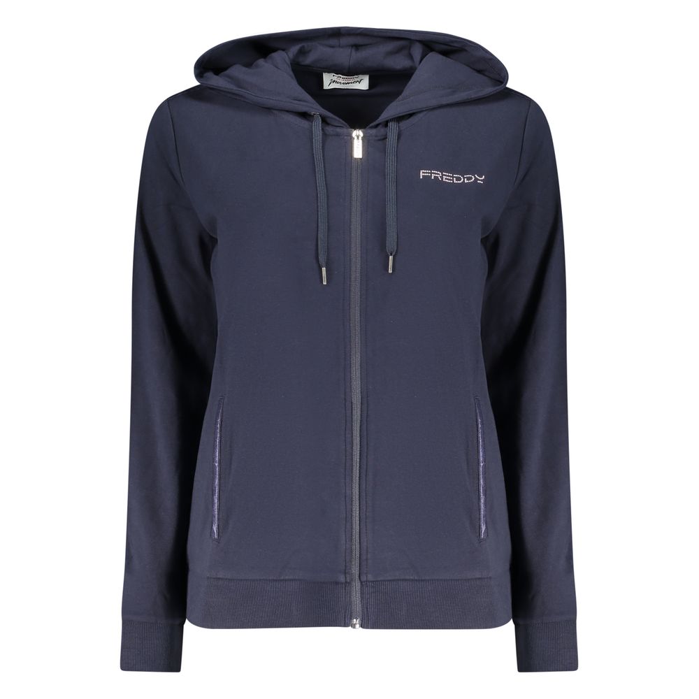 Freddy Blue Cotton Womens Hoodie