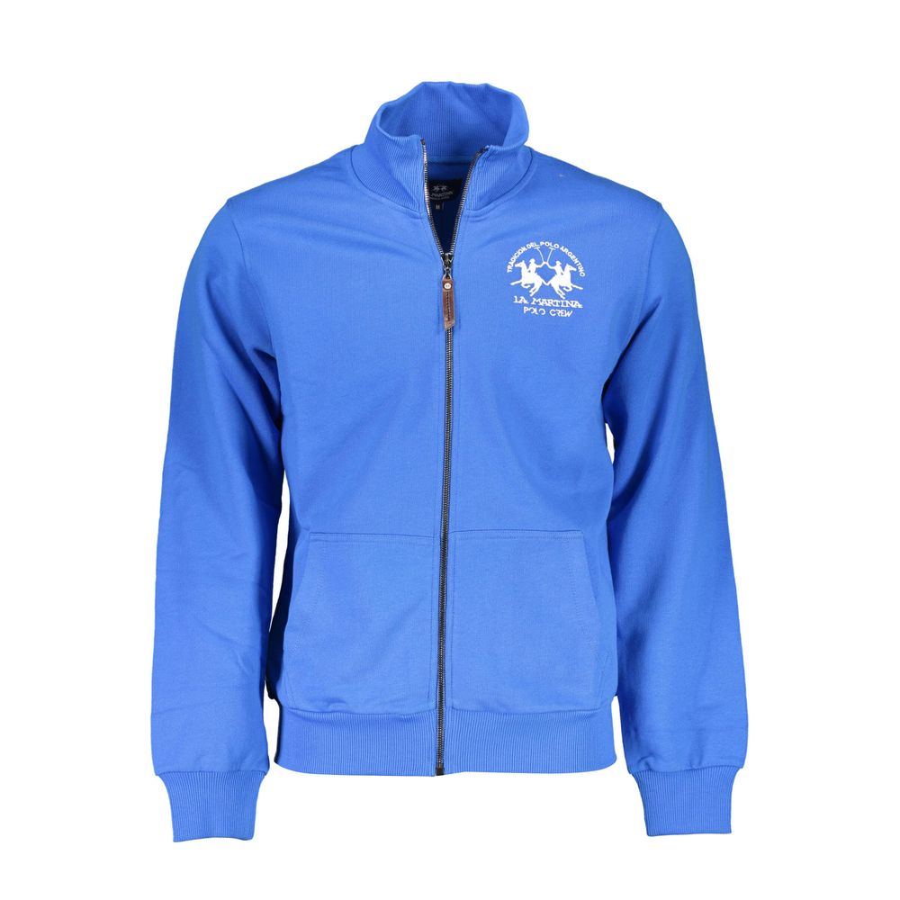 La Martina Blue Cotton Men's Sweatshirt La Martina