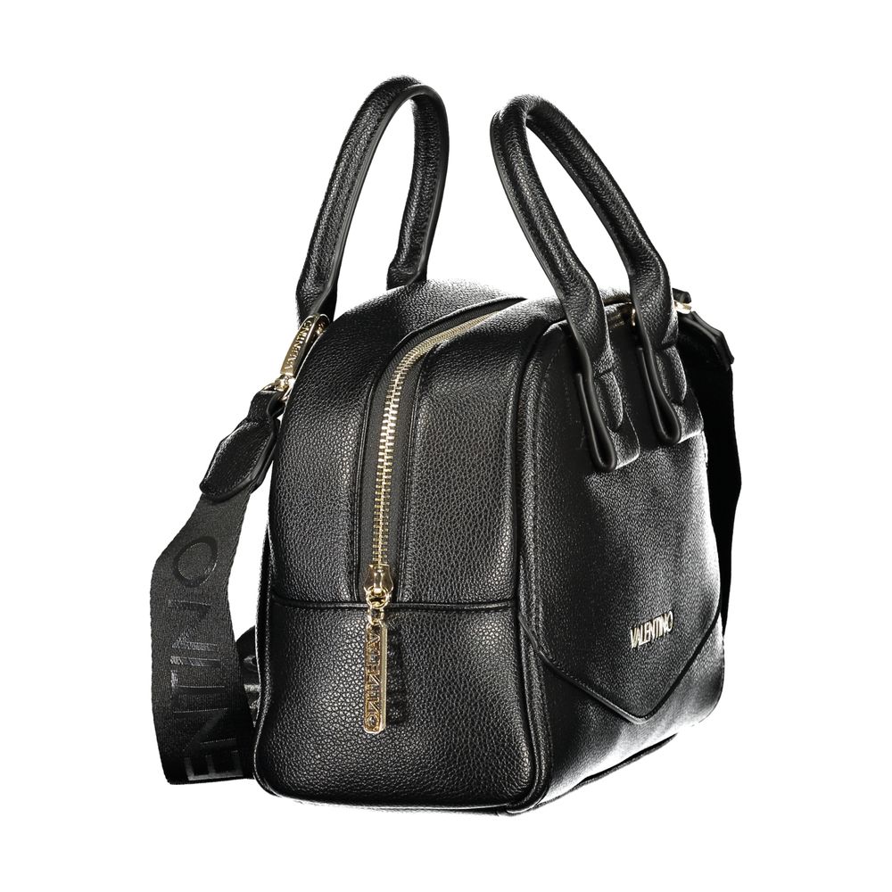 Mario Valentino Black Synthetic Leather Women's Bag with Shoulder Strap