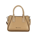 Mario Valentino Beige Polyurethane Women's Bag with Handles and Shoulder Strap