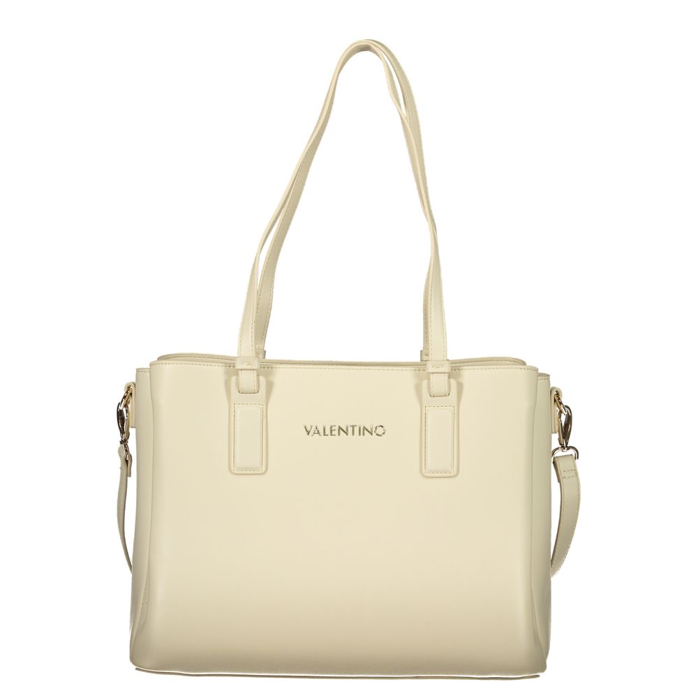 Mario Valentino Beige Poliuretano Women's Bag with Adjustable Strap and Pockets Mario Valentino