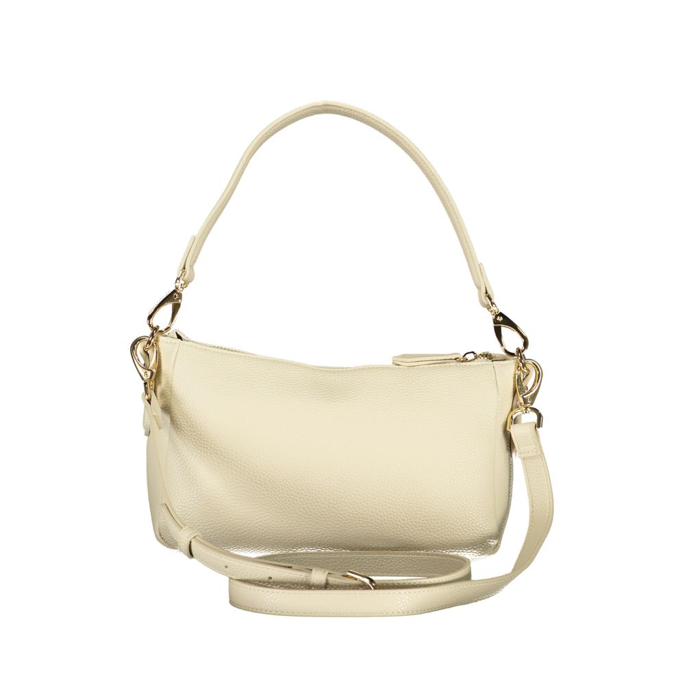 Mario Valentino Beige Polyurethane Women's Bag with Shoulder Strap