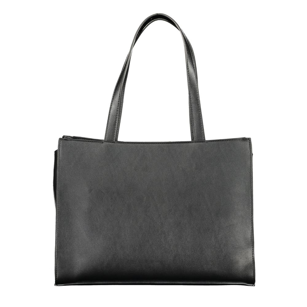 Mario Valentino Nero Polyurethane Women's Bag With Multiple Compartments