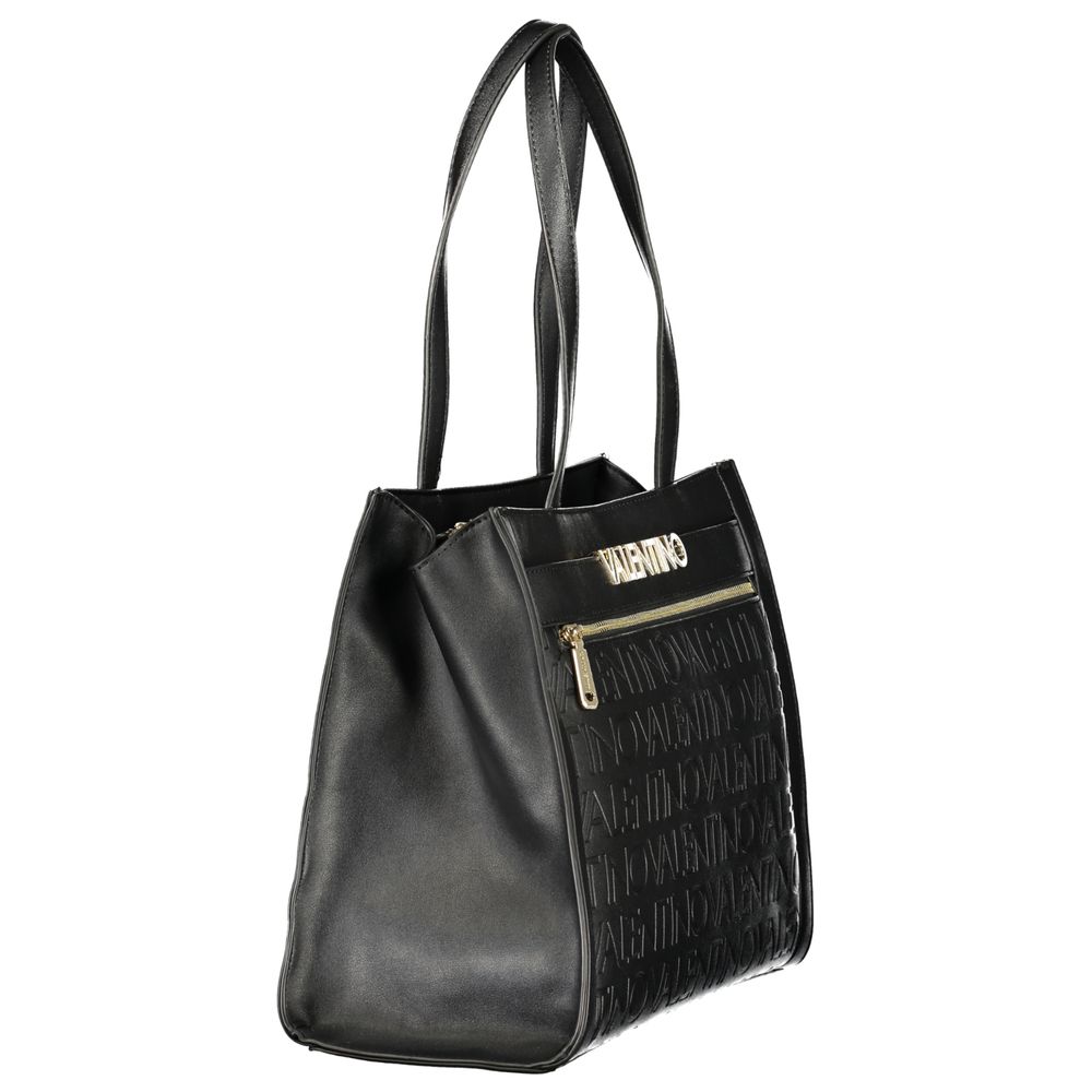 Mario Valentino Nero Polyurethane Women's Bag With Multiple Compartments