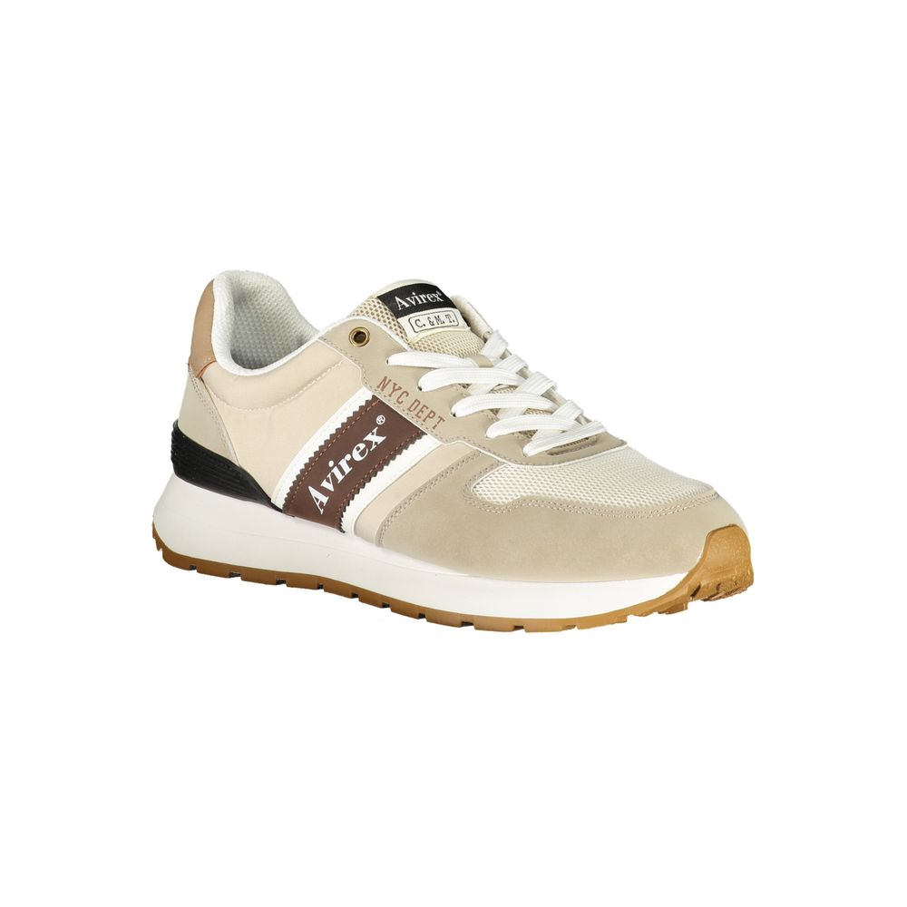 Avirex Beige Polyurethane Mens Sneaker