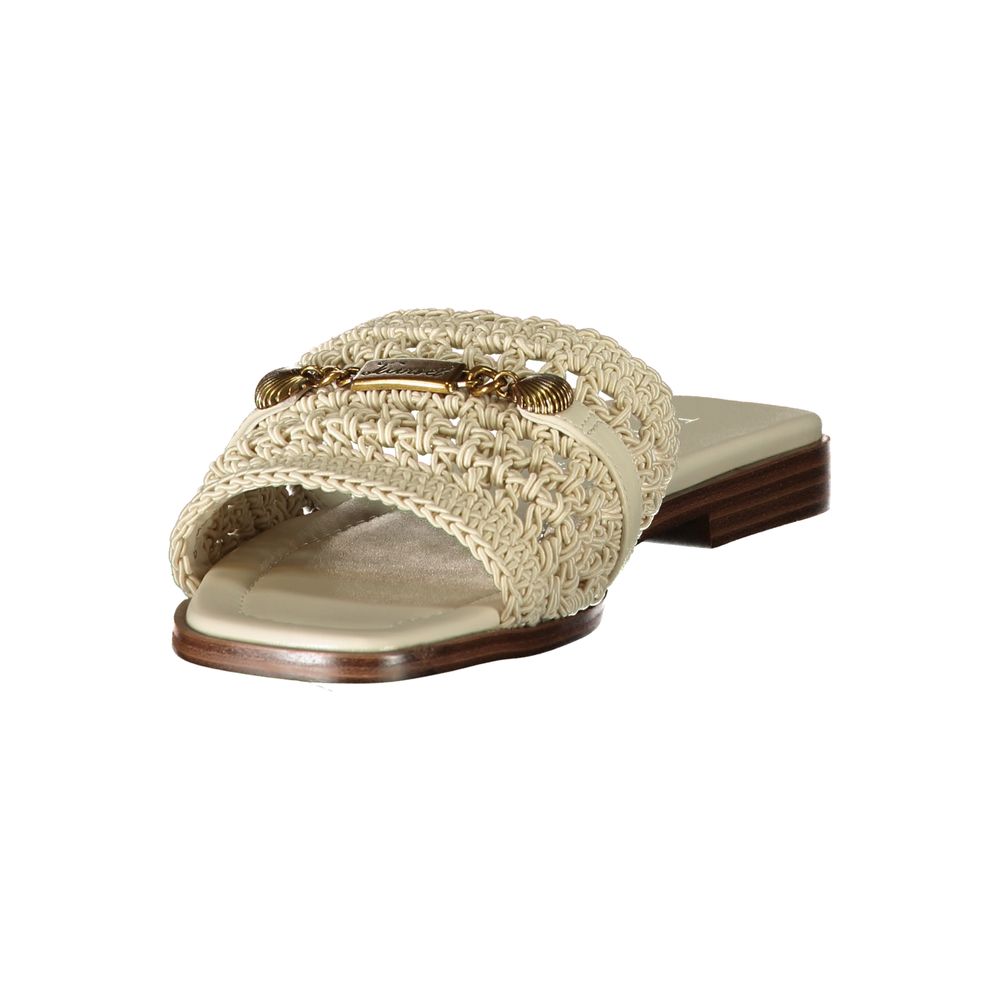 Twinset Beige Leather Women's Sandal Twinset