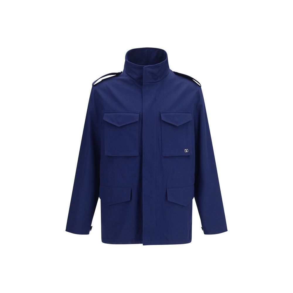 Valentino Garavani Blue Cotton Coat
