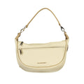 Mario Valentino Beige Polyurethane Women's Bag With Adjustable Shoulder Strap