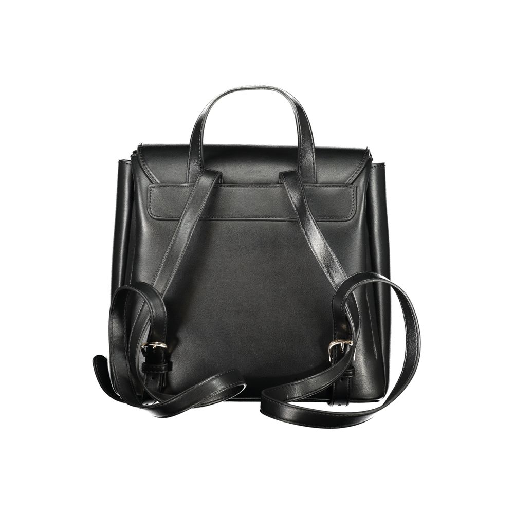 Mario Valentino Black Polyurethane Women's Backpack