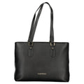 Mario Valentino Nero Poliuretano Womens Bag with Internal Pocket and Phone Spaces