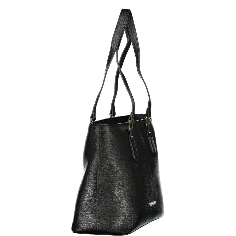 Mario Valentino Nero Poliuretano Womens Bag with Internal Pocket and Phone Spaces