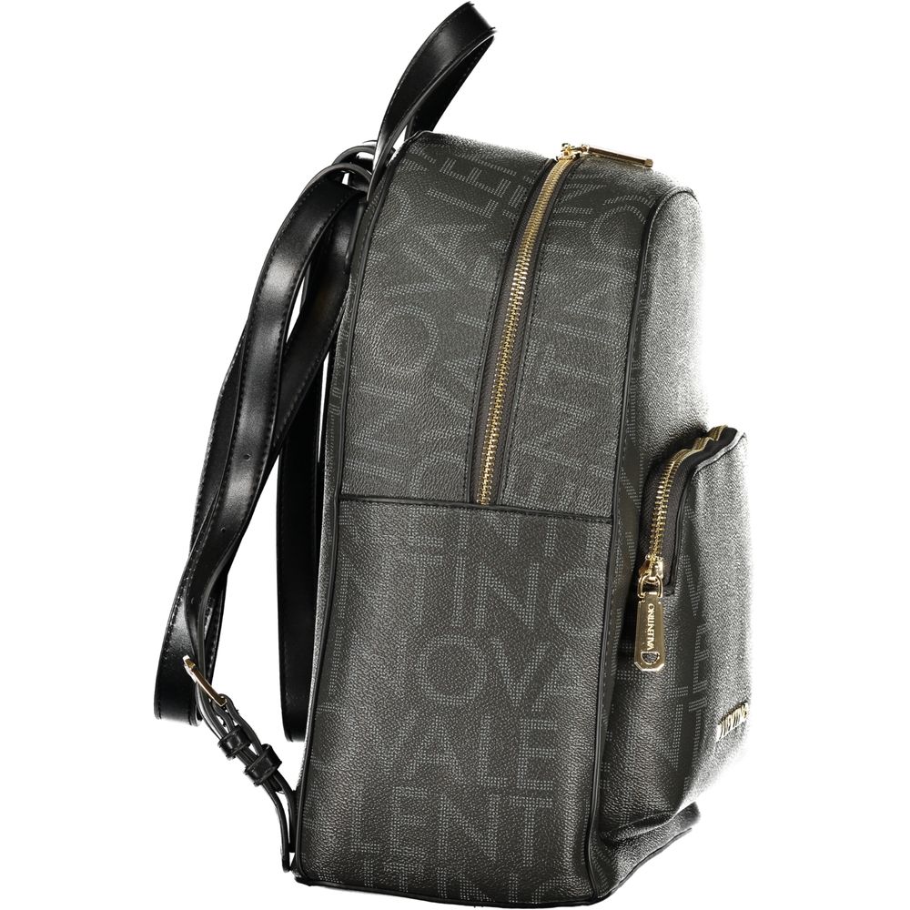Mario Valentino Black Polyurethane Womens Backpack Mario Valentino