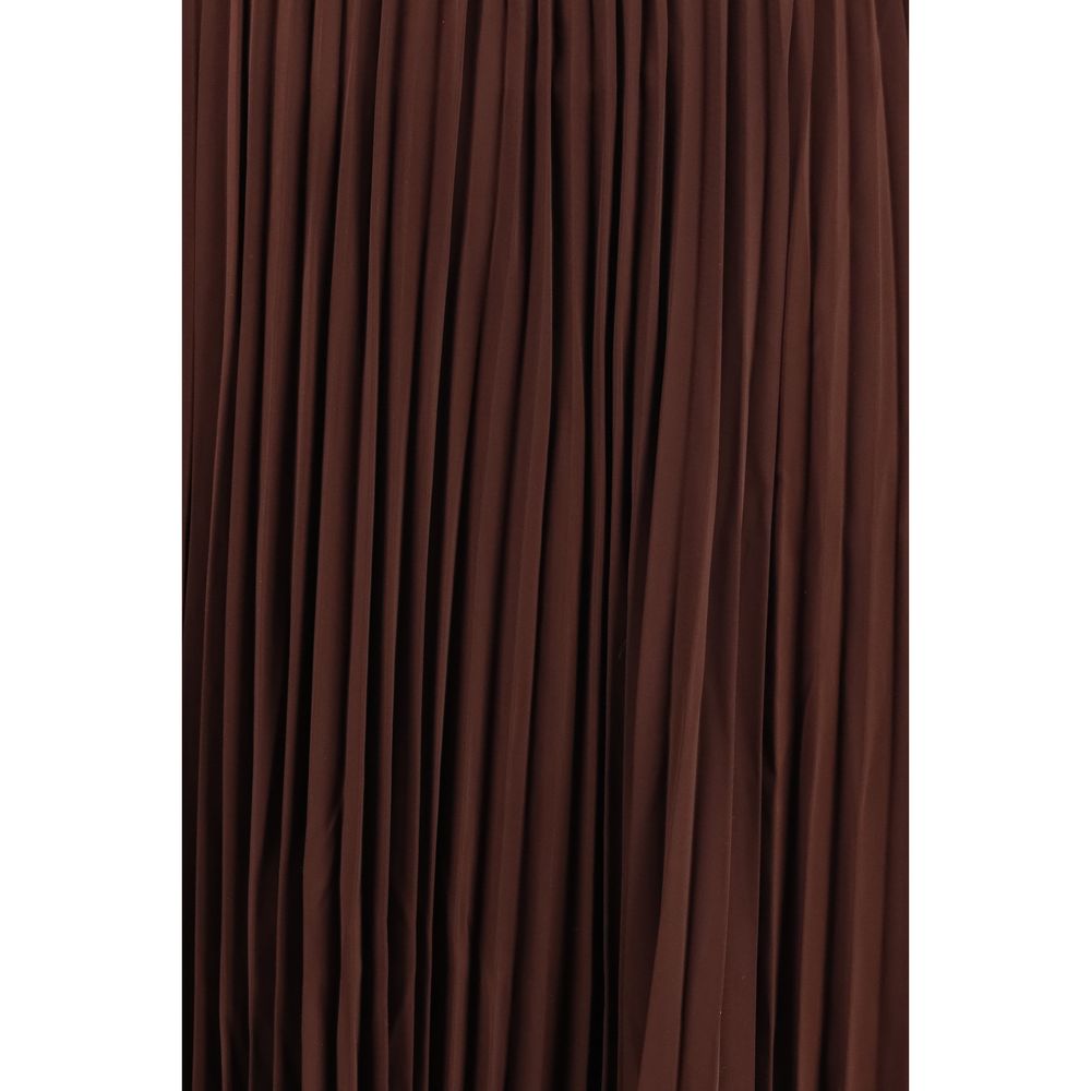Self-Portrait Brown Polyester Casual Dress