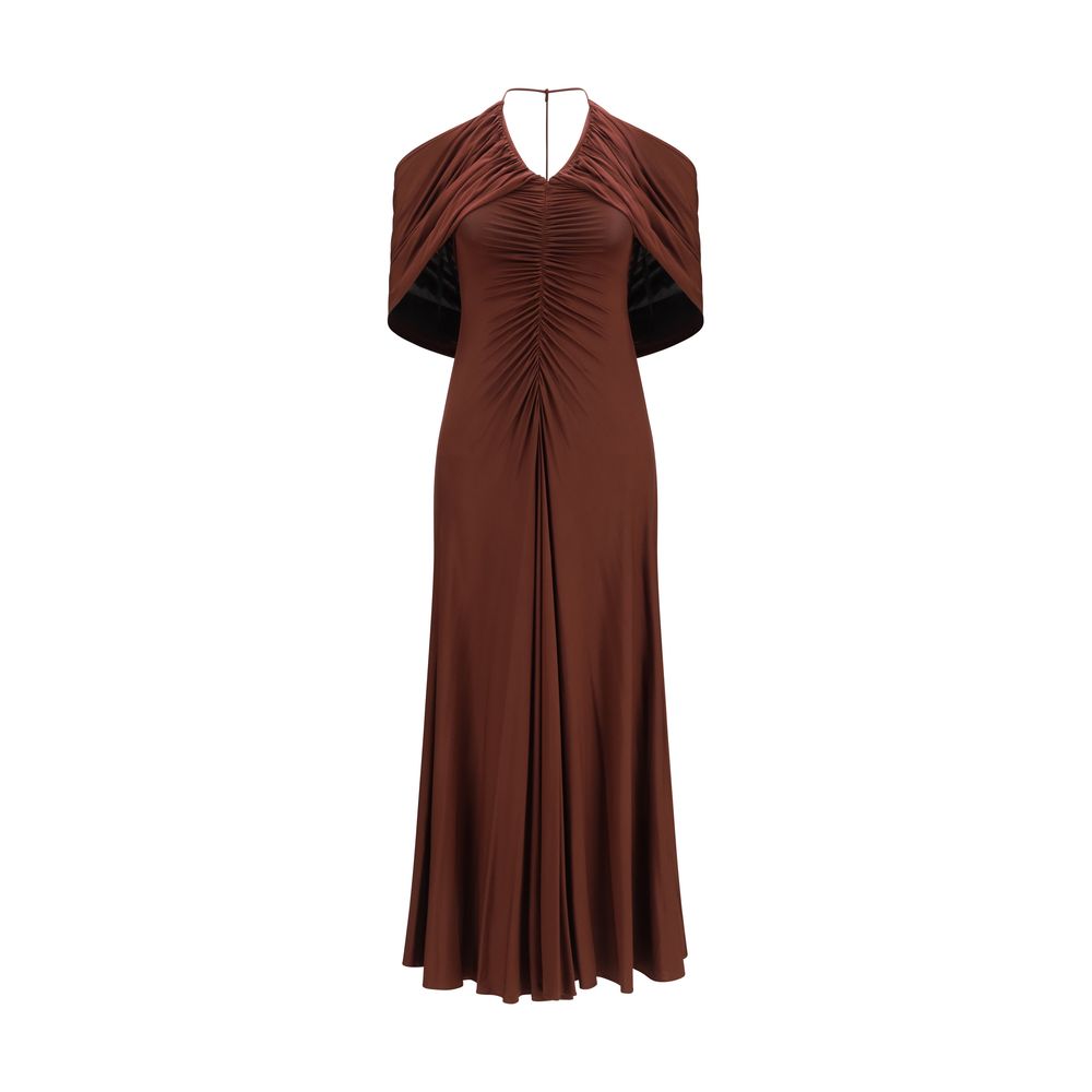 Self-Portrait Brown Viscose Casual Dress