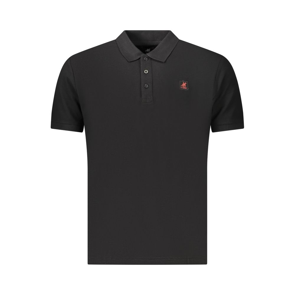U.S. Grand Polo Black Cotton Men's Polo Shirt