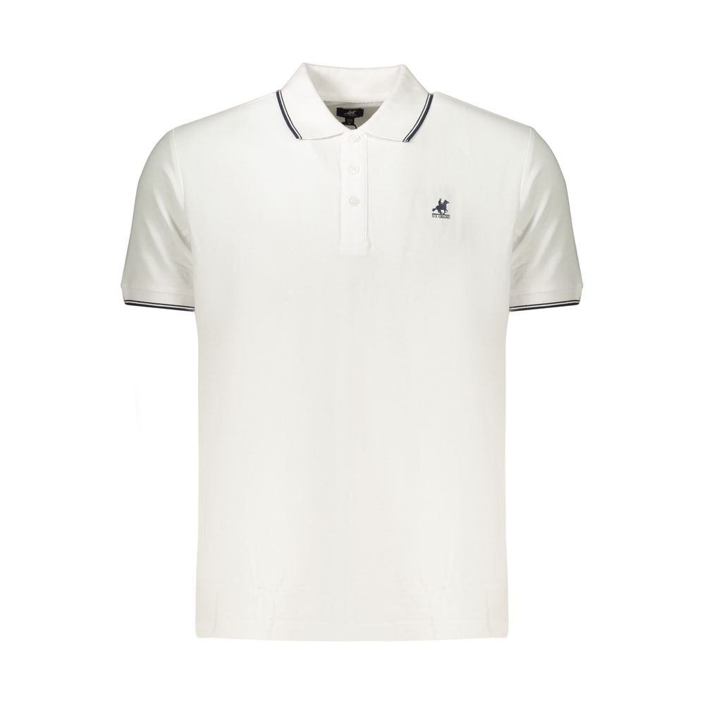 U.S. Grand Polo White Cotton Men's Polo Shirt
