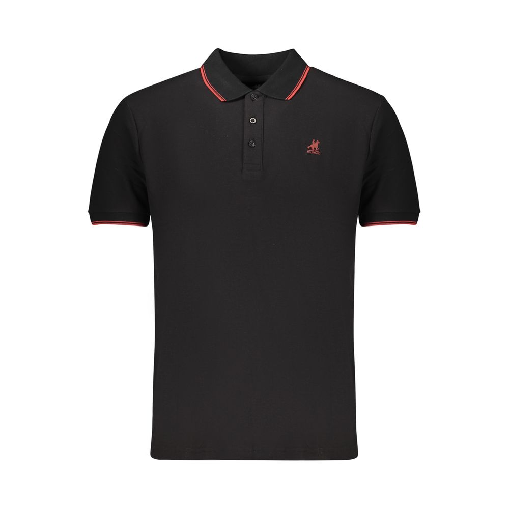 U.S. Grand Polo Black Cotton Men Polo