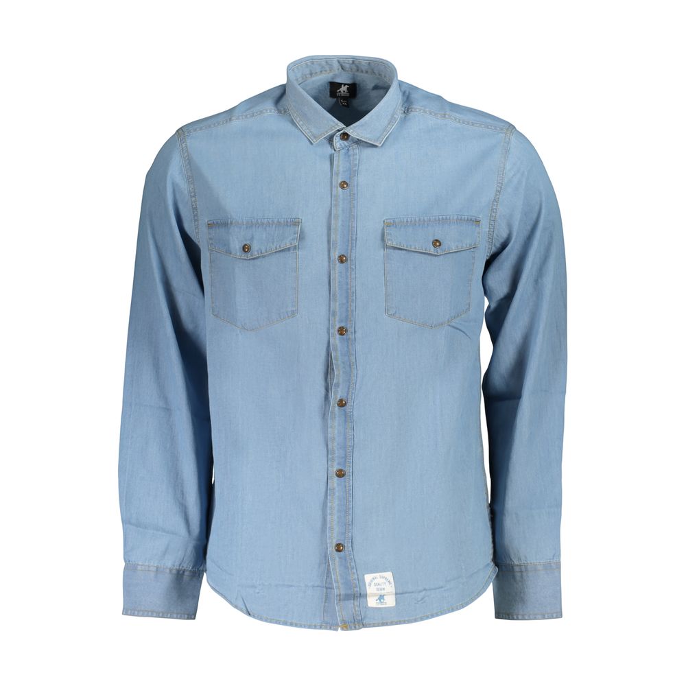 U.S. Grand Polo Azzurro Cotton Mens Shirt