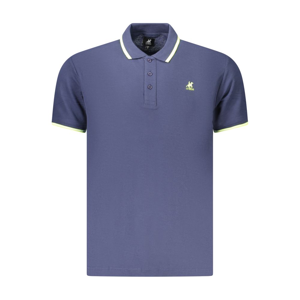 U.S. Grand Polo Blue Cotton Mens Polo Shirt