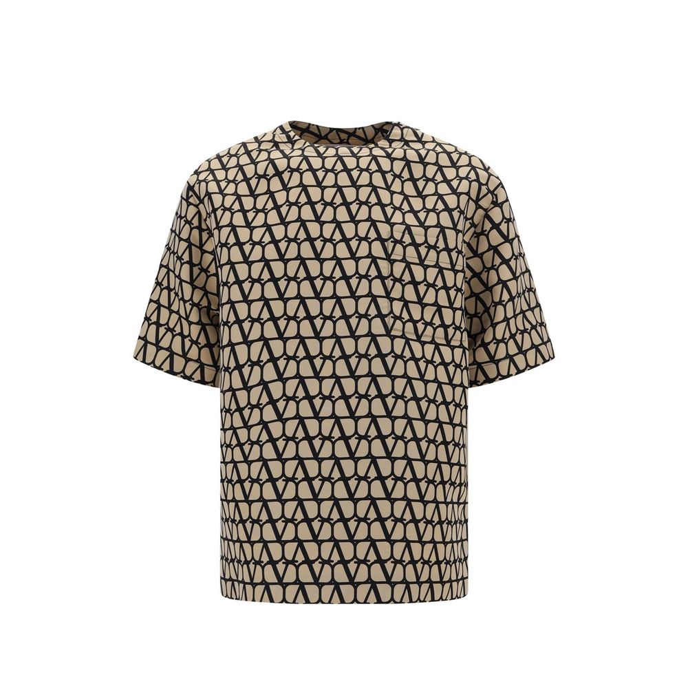 Valentino Garavani Brown Silk T-Shirt