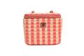 Chanel Raffia Jute Striped Mini Vanity Case