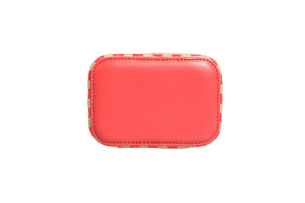 Chanel Raffia Jute Striped Mini Vanity Case
