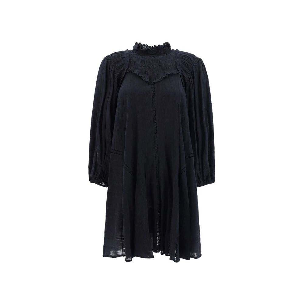 Isabel Marant Étoile Black Cotton Casual Dress Isabel Marant Étoile