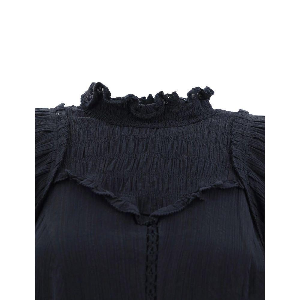 Isabel Marant Étoile Black Cotton Casual Dress Isabel Marant Étoile