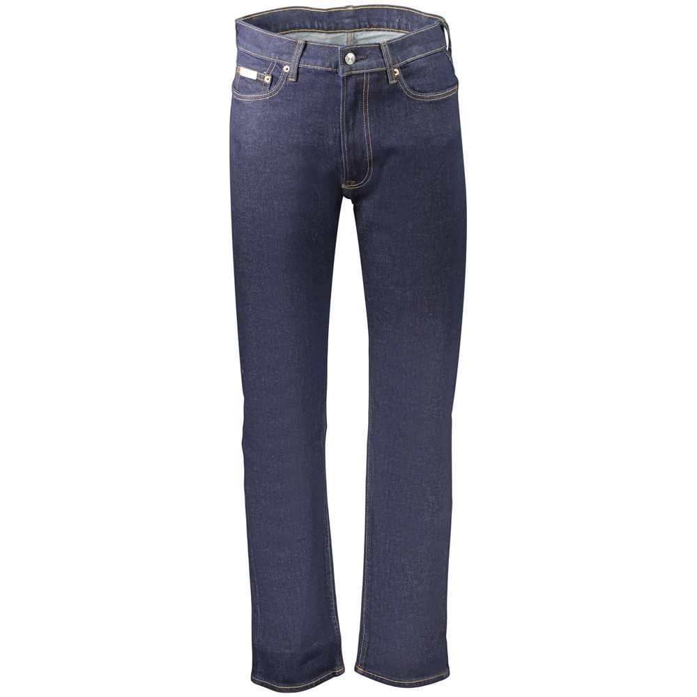 Calvin Klein Blue Cotton Men's Jean Crafted for Elegance and Comfort